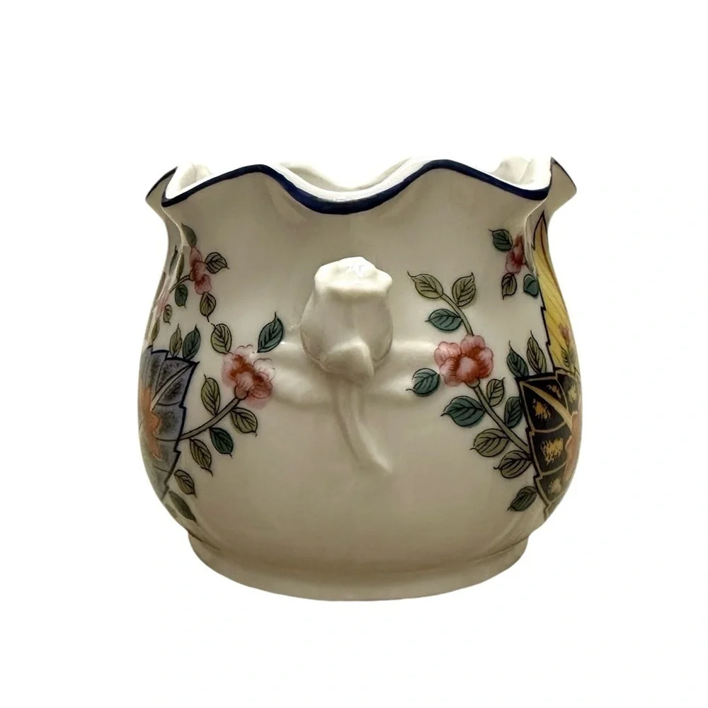 Tabacco Leaf Genus Nicotina Fine China By Mann Open Sugar Bowl RARE